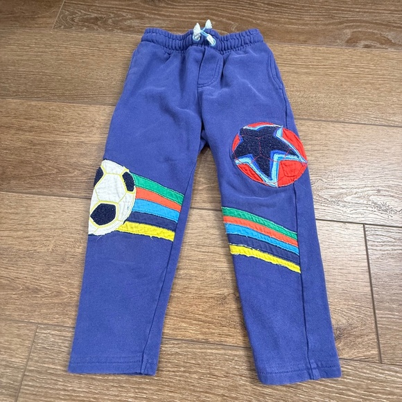 Mini Boden Toddler Boy Appliqué Sweatpants, Soccer, Pull-On, Fall, Navy 3Y - Picture 1 of 10